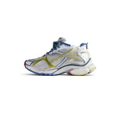 WOMEN'S RUNNER SNEAKER IN WHITE/BLUE/PURPLE/YELLOW