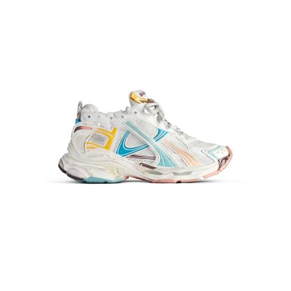 WOMEN'S RUNNER SNEAKER IN WHITE/YELLOW/PINK/BLUE