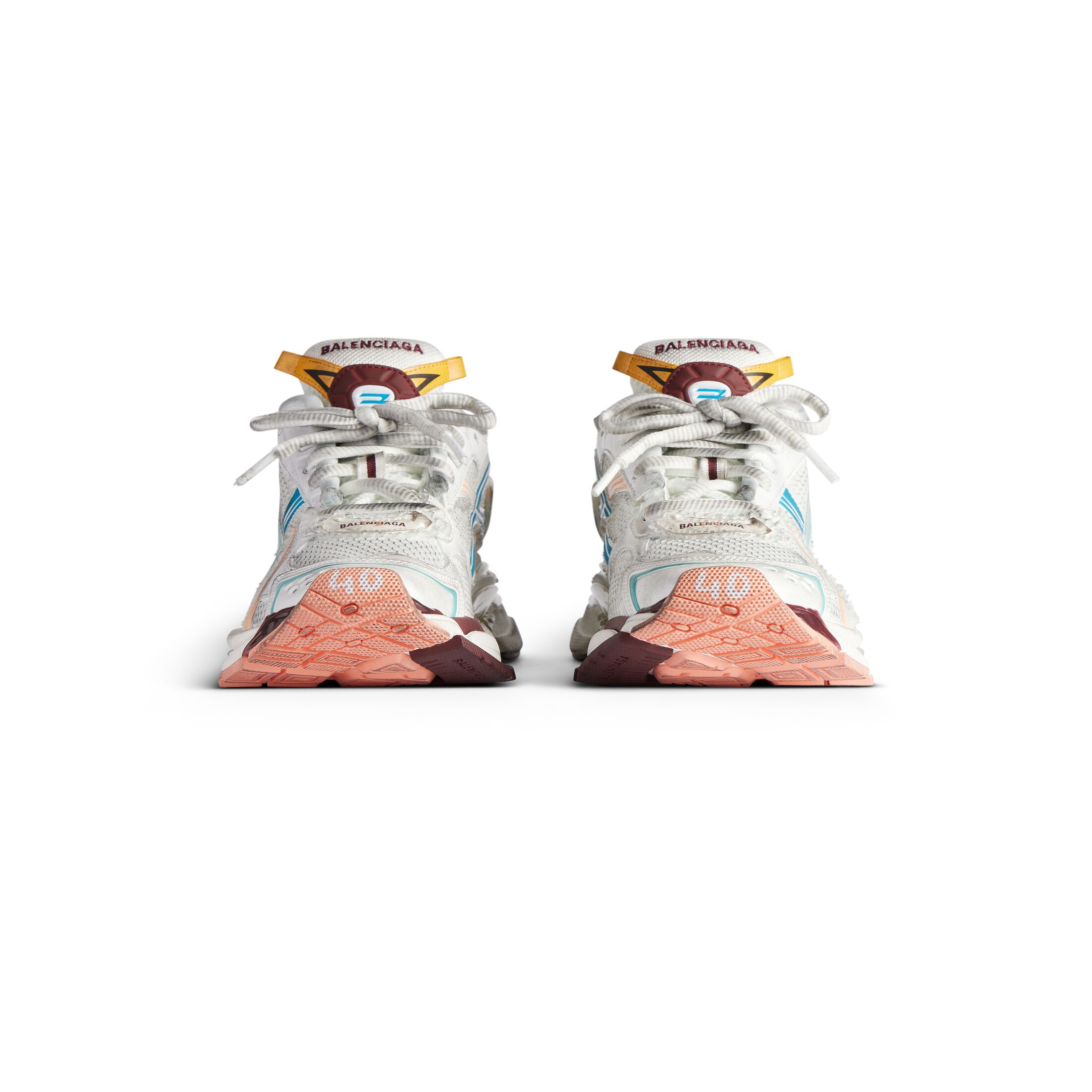 WOMEN'S RUNNER SNEAKER IN WHITE/YELLOW/PINK/BLUE