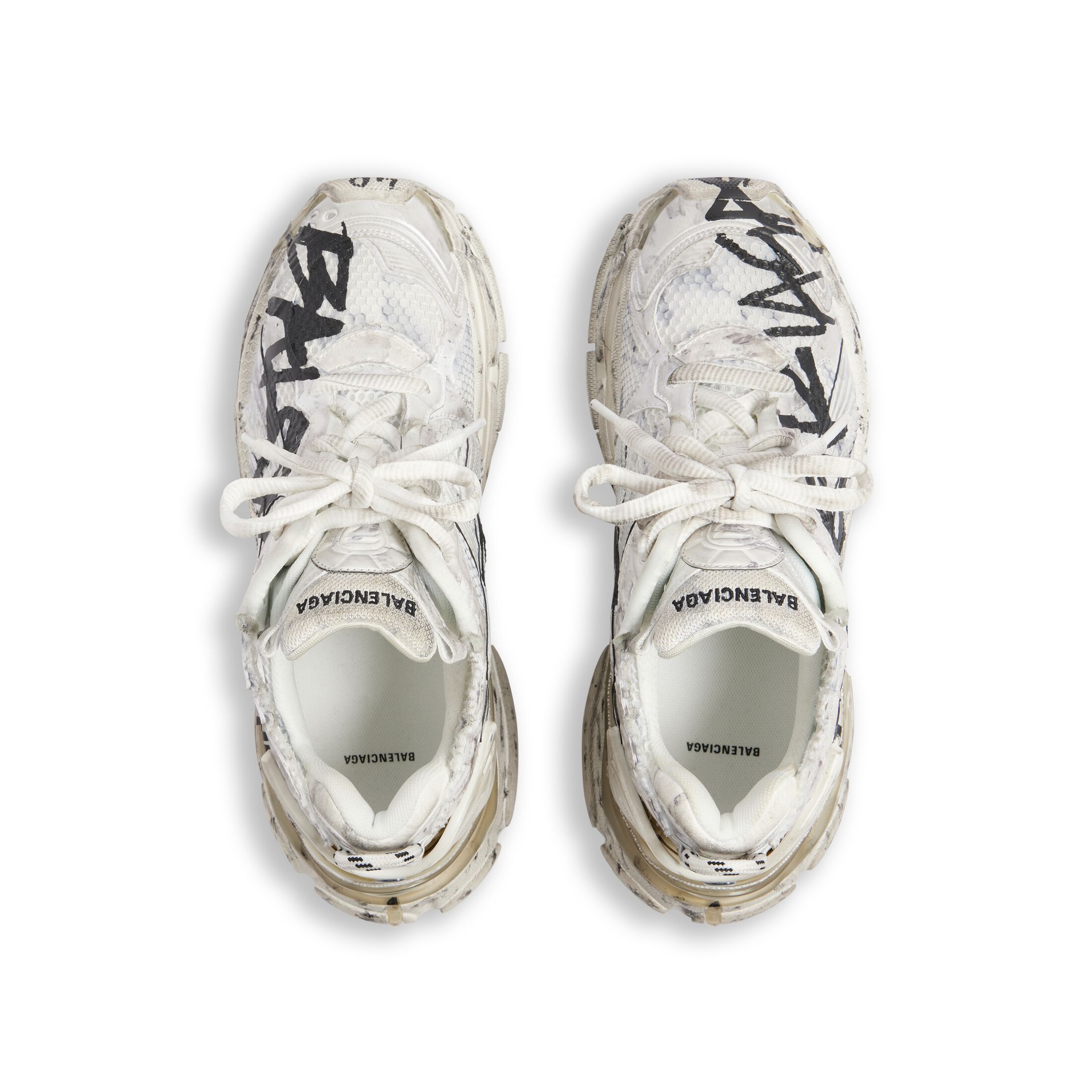 MEN'S RUNNER GRAFFITI SNEAKER IN WHITE