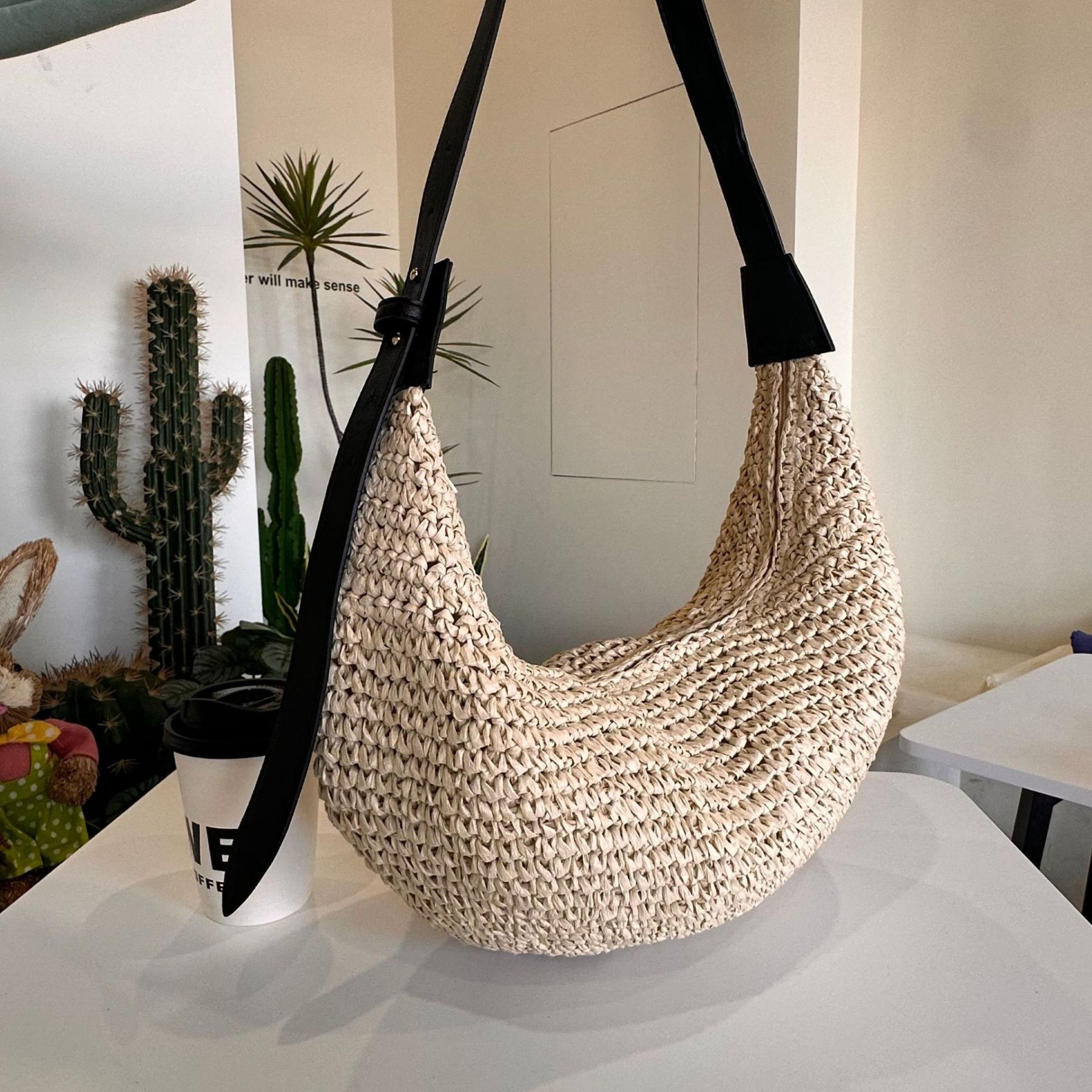 Tote Square Bag Crochet Handle Bag Crochet Bag Boho Bag Shoulder Bag Granny Square Beige Bag Valentine Gift Bag Valentines Gift Her