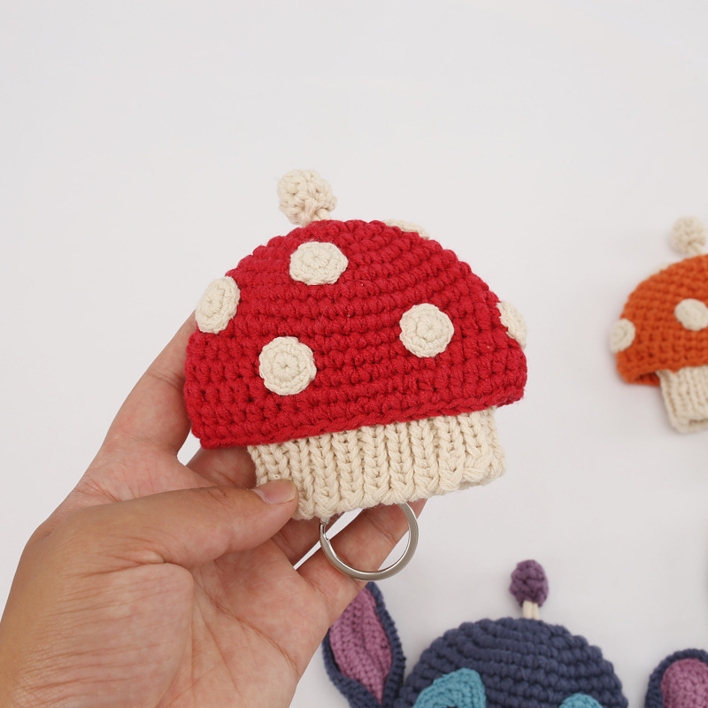 Cartoon Stitch Unisex Pull Type Key Bag Knitting Key Wallets Housekeep