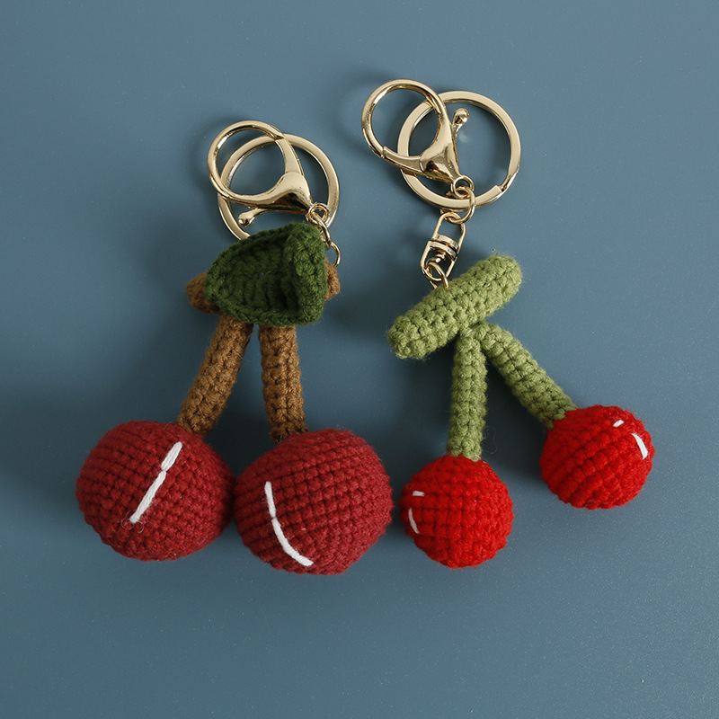 Crochet bag accessories/decoration/hangings/ornaments/Keychain/Key Ring - Smily Flower - Handmade/Kinitted