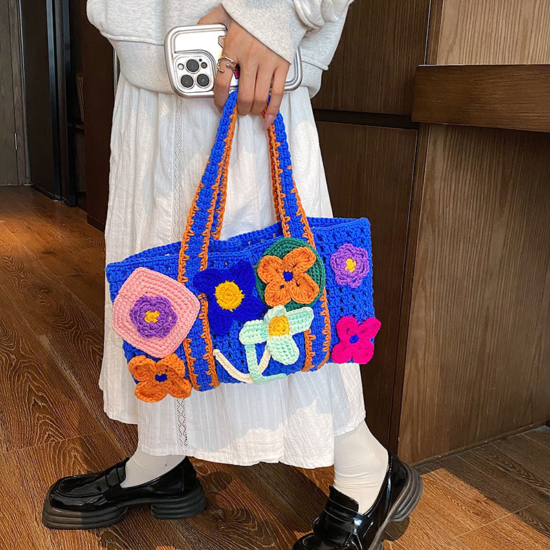 Tote Square Bag Crochet Handle Bag Crochet Bag Boho Bag Shoulder Bag Granny Square Beige Bag Valentine Gift Bag Valentines Gift Her