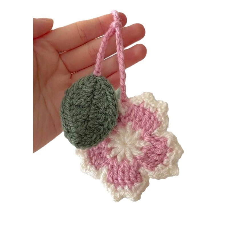 Sakura flower Amigurumi Crochet Keychain