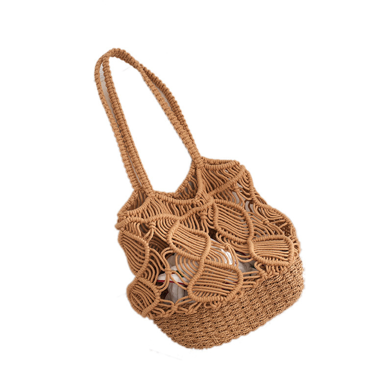 Tote Square Bag Crochet Handle Bag Crochet Bag Boho Bag Shoulder Bag Granny Square Beige Bag Valentine Gift Bag Valentines Gift Her