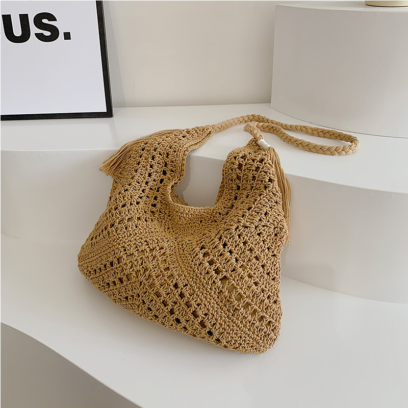 Tote Square Bag Crochet Handle Bag Crochet Bag Boho Bag Shoulder Bag Granny Square Beige Bag Valentine Gift Bag Valentines Gift Her