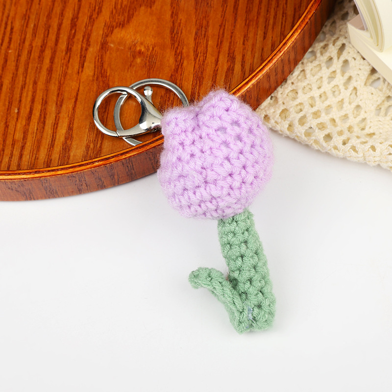 Cute Flower crochet keychain- aesthetic handmade crochet keychain, keyring, gift, bag accessory, bag charm