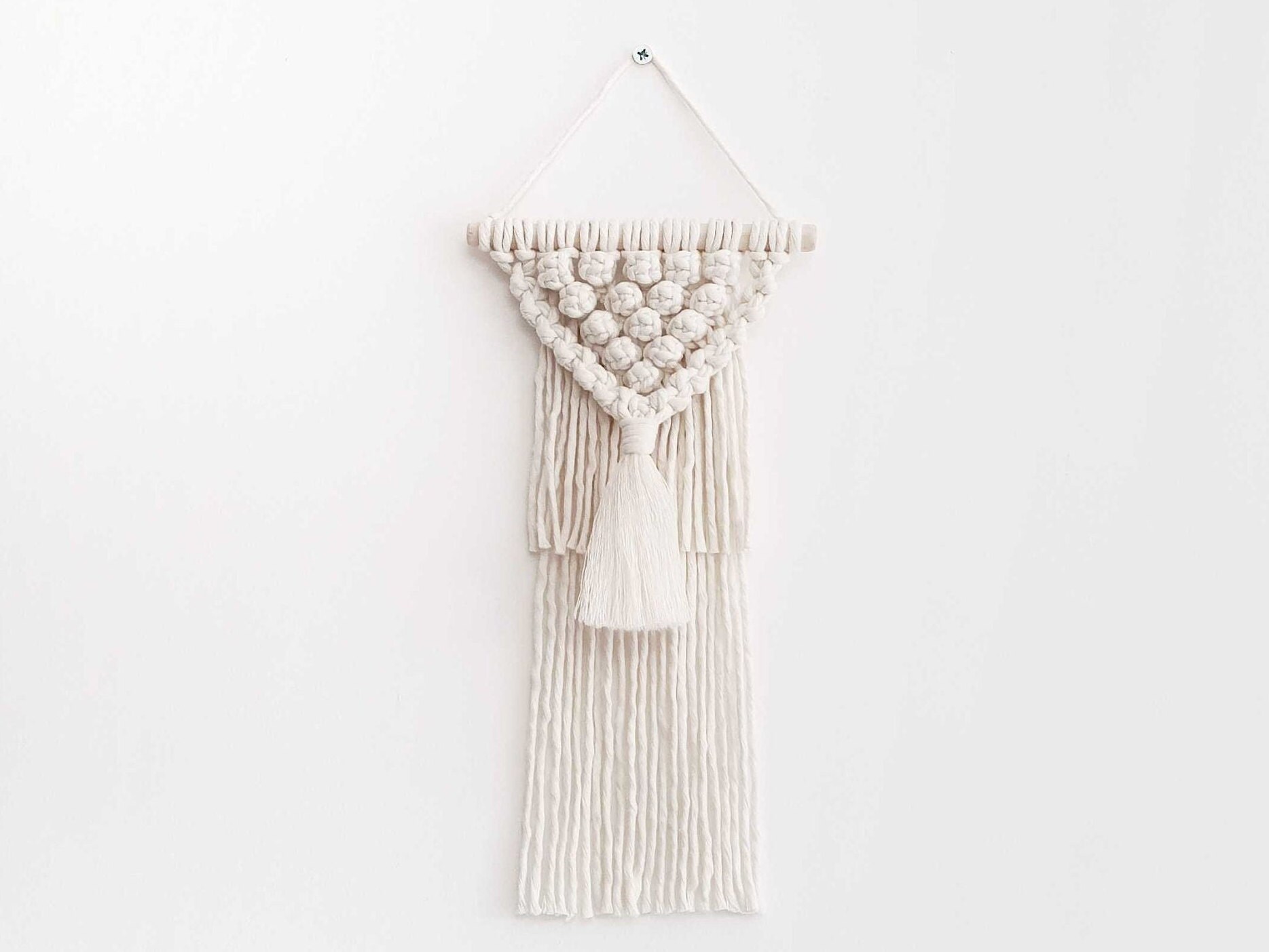 Small macrame wall hanging Boho nursery decoration Home decor 