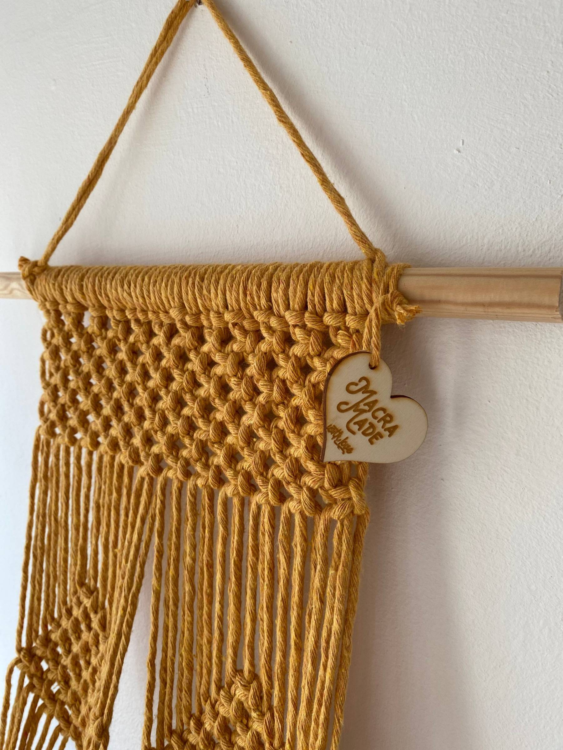 Mustard double wall plant holder, multiple plant hanger, macrame plant hanger, plant wall decor hanger, indoor wall planter, indoor plants