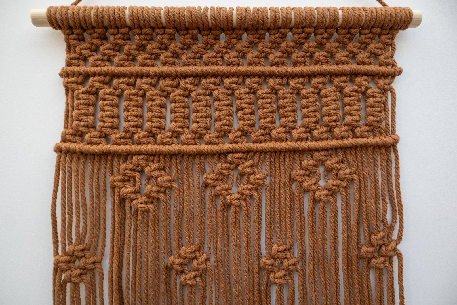 Brown Macrame Wall Hanging, Boho Living Room Decor,Tapestry, Wall Decor, Modern Macrame, Knotted Tapestry,Home Accessories, Home Decor