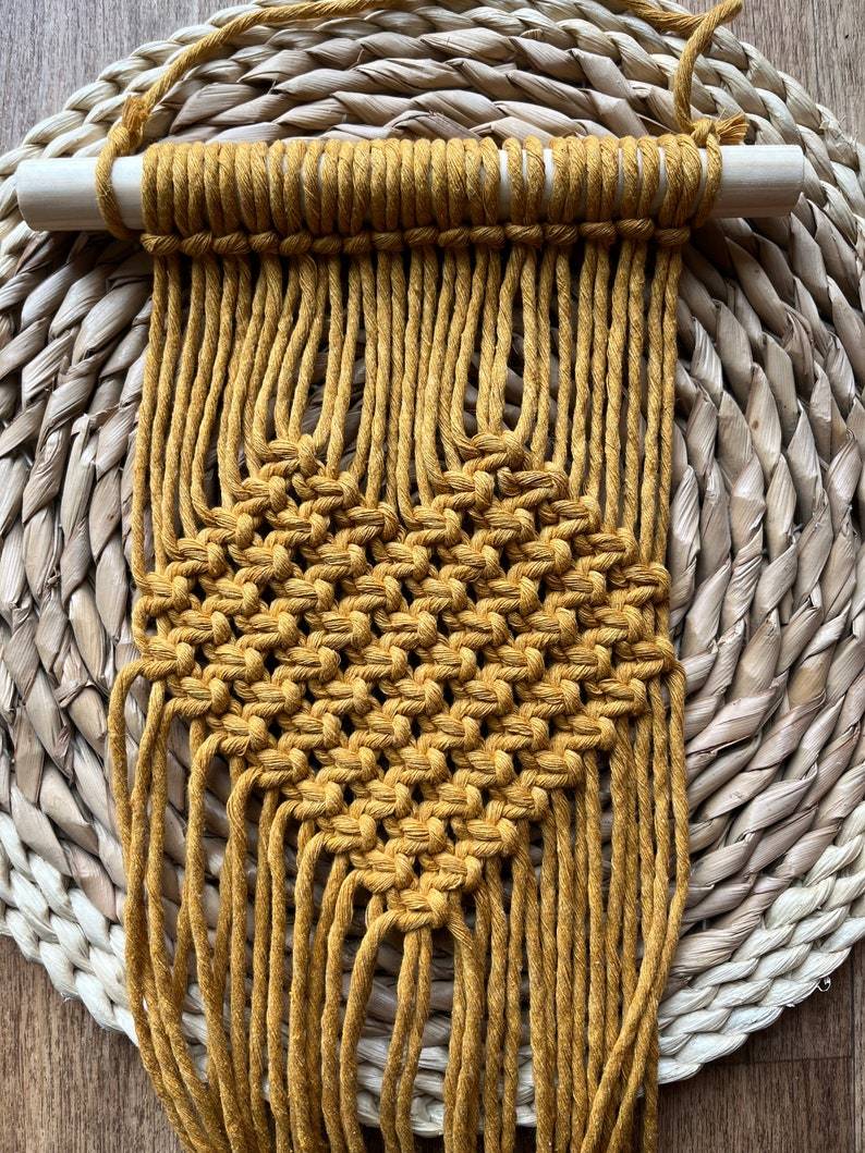Mustard heart macrame houseplant holder,gift for plant lover,indoor wall hanging plant pot hanger,boho home decor, houseplant accessories