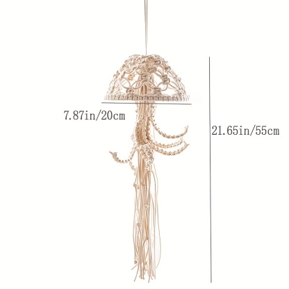 Handmade Nordic Cotton Rope Jellyfish Tapestry for Home Decor - Soft and Durable Hanging for Living Room and Bedroom