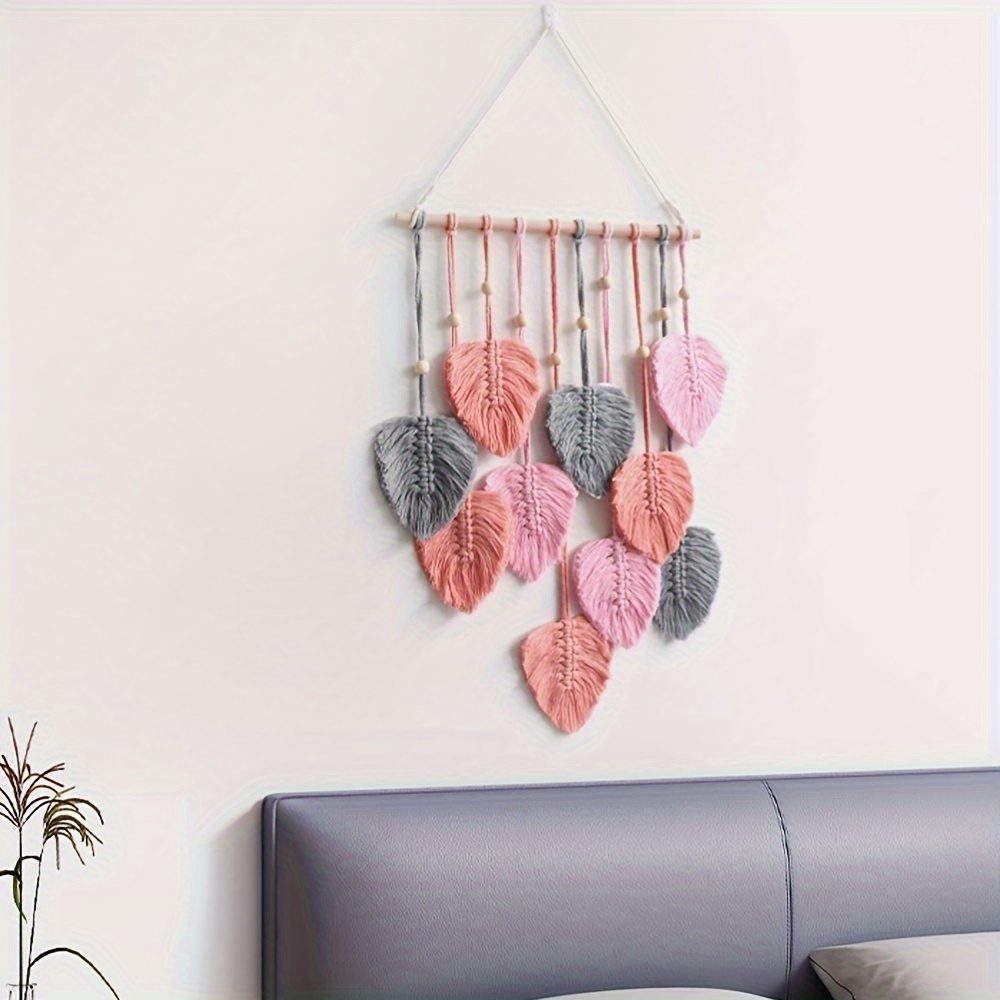 Bohemian furniture wall decoration wall hanging hand-woven leaf tapestry for living room home decor