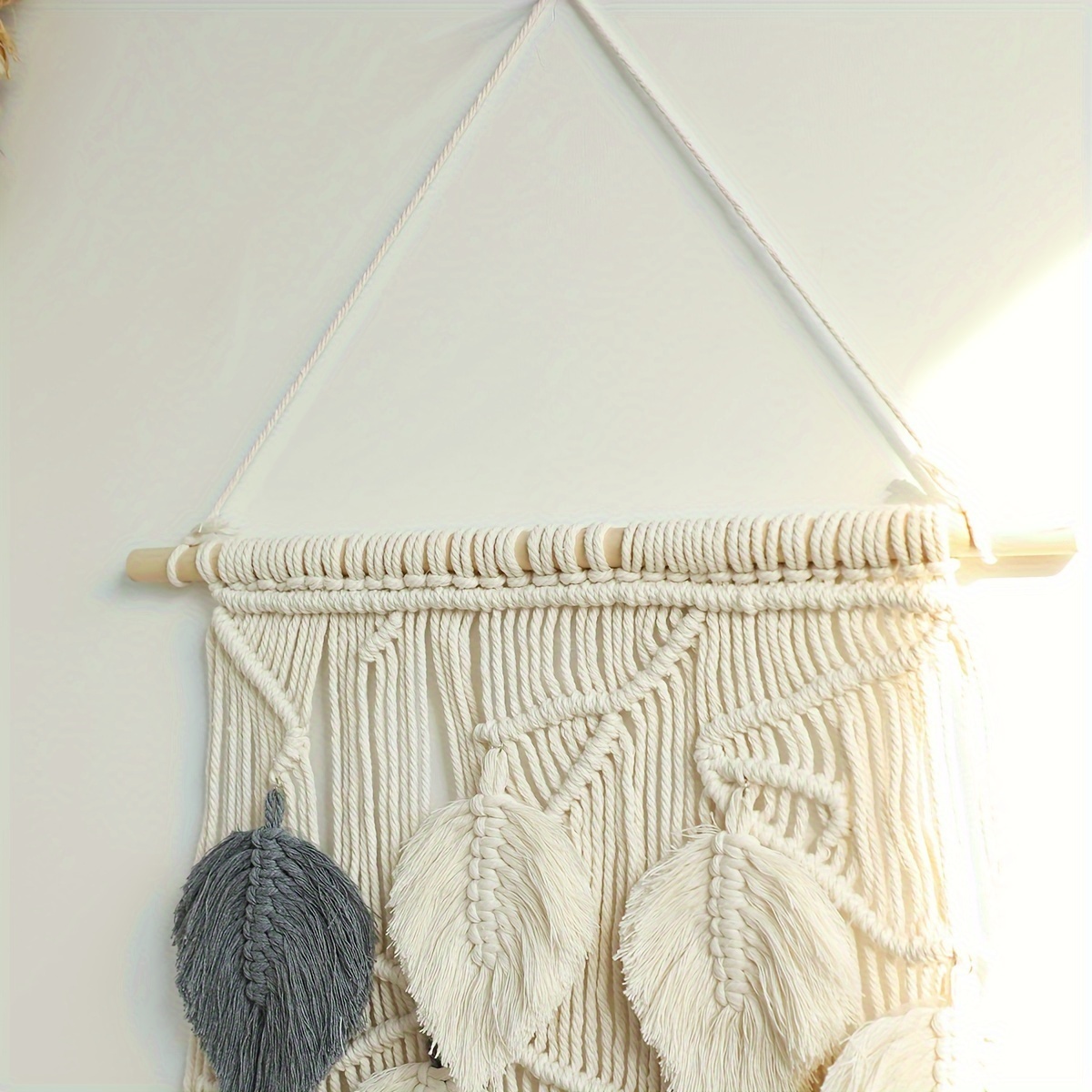 Bohemian Hand-woven Leaf Tapestry, Home Bedroom Living Room Wall Decoration Hanging Ornament