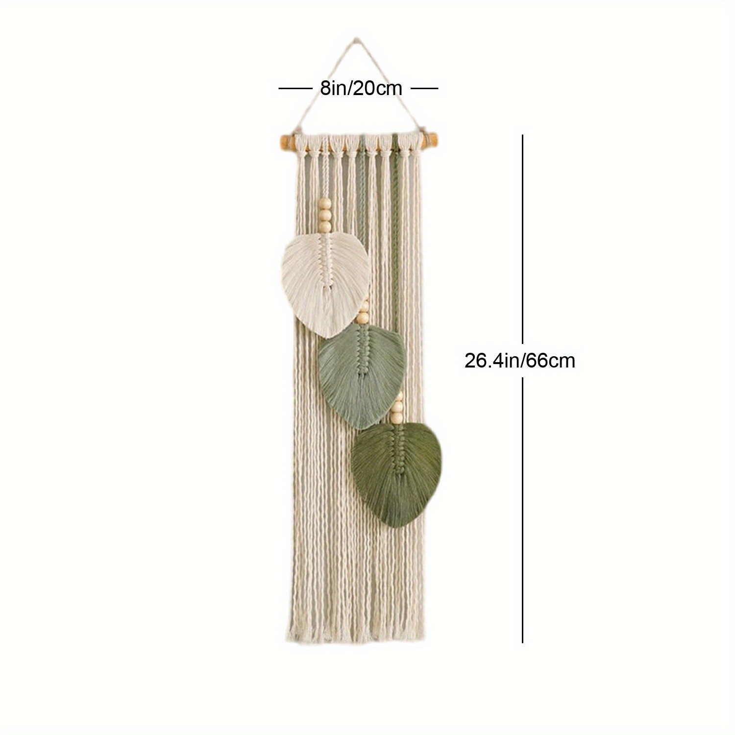 Creative Bohemian Handmade Woven Cotton Rope And Leaf Tapestry Home Wall For Decoration