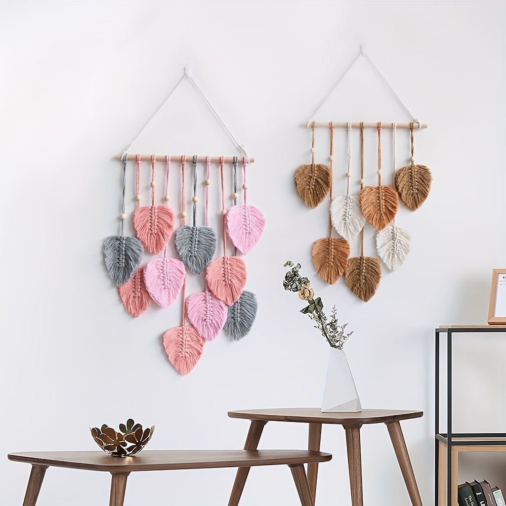 Bohemian furniture wall decoration wall hanging hand-woven leaf tapestry for living room home decor