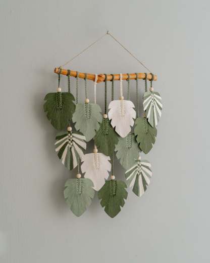 Monstera Leaves Wall Hanging For Farmhouse Wall Art