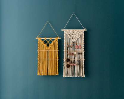 Macrame Earring Holder For Boho And Minimalist Home Decor