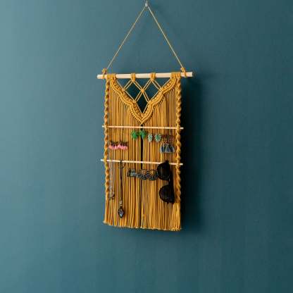 Macrame Earring Holder For Boho And Minimalist Home Decor