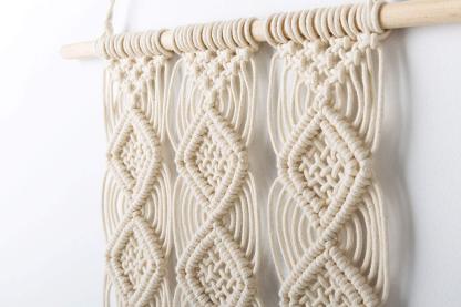 Macrame Wall Hanging Woven Tapestry Wall Decor Beige