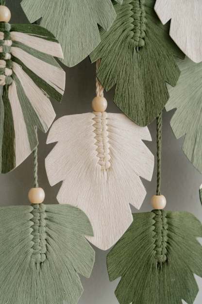 Monstera Leaves Wall Hanging For Farmhouse Wall Art