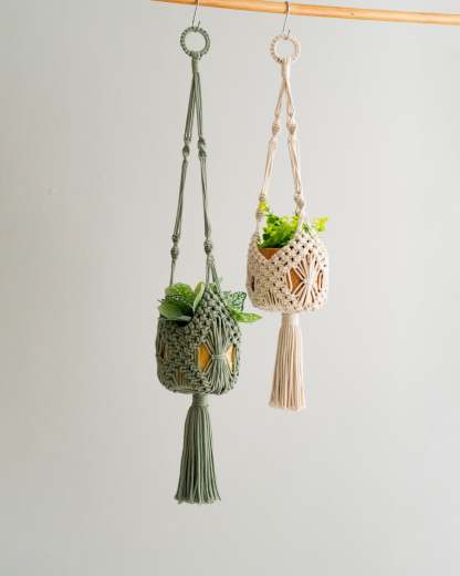 Tassel Macrame Plant Holder For Garden Decor