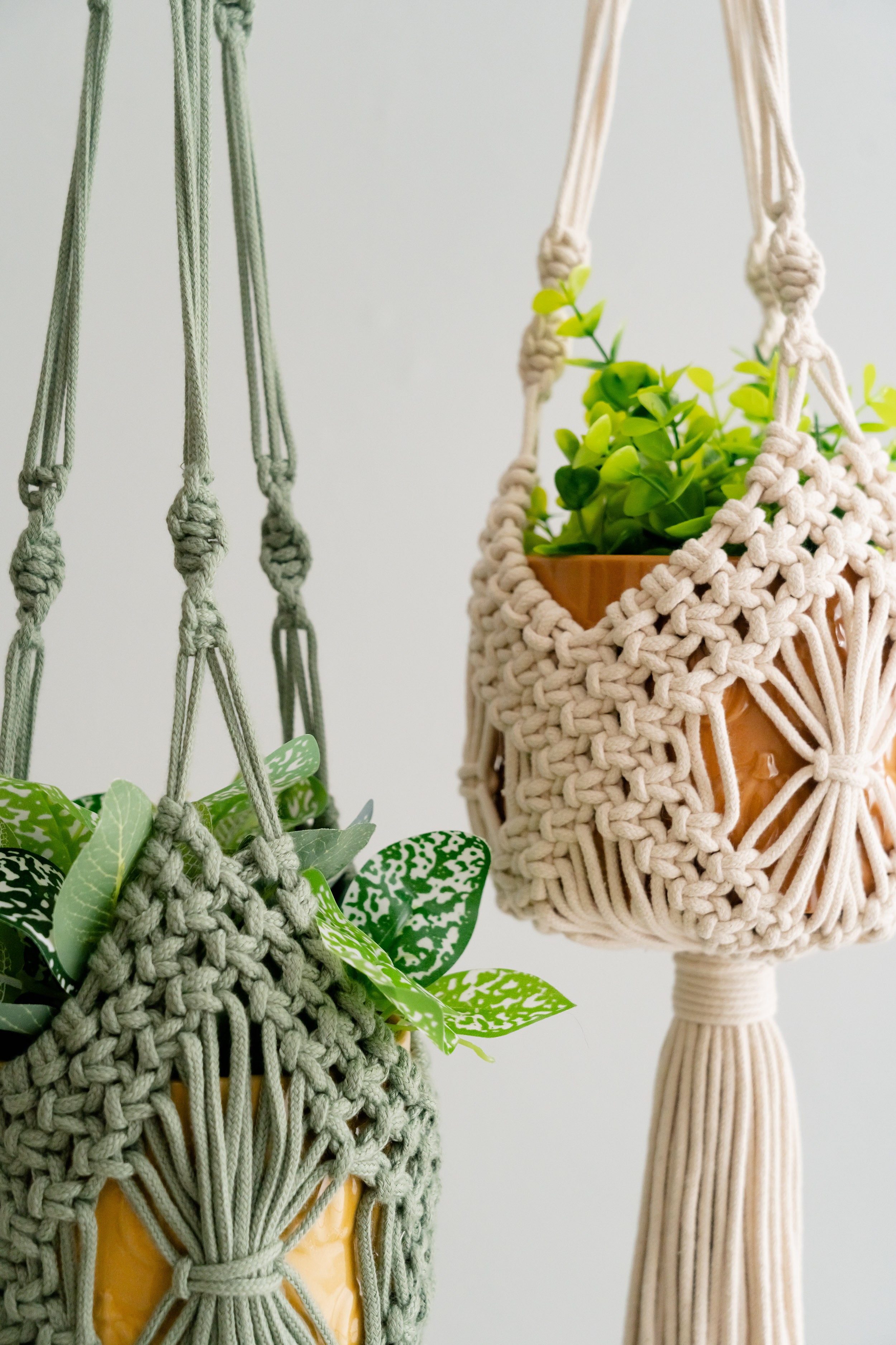 Tassel Macrame Plant Holder For Garden Decor