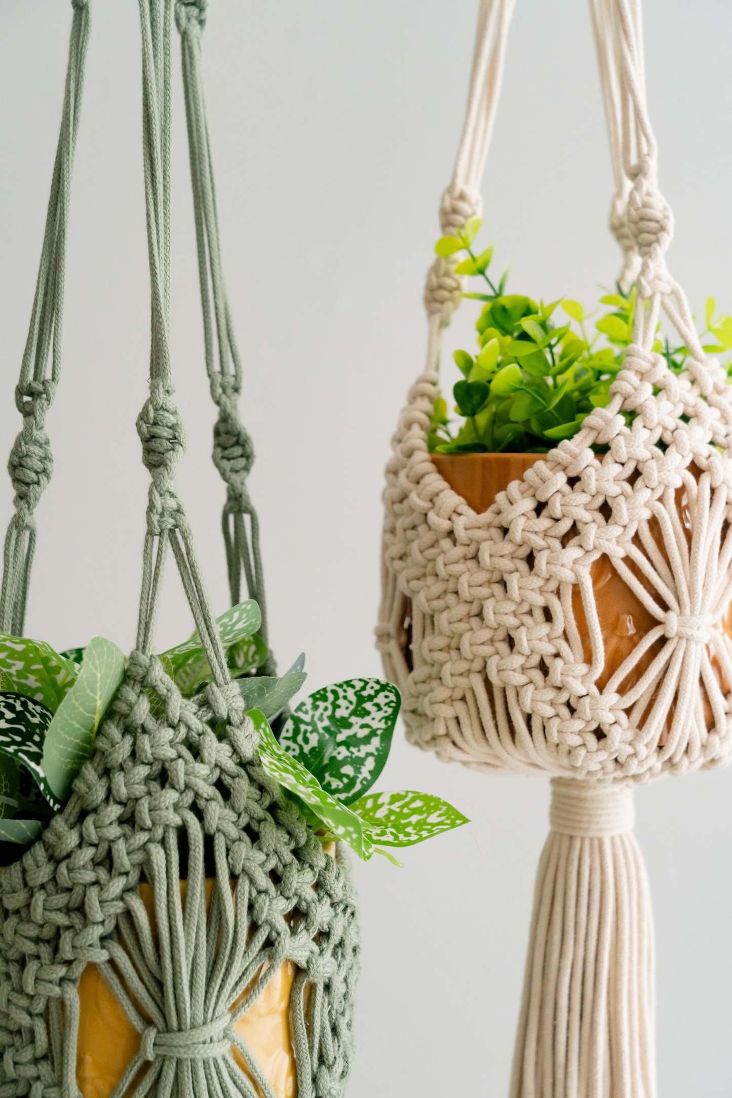 Tassel Macrame Plant Holder For Garden Decor