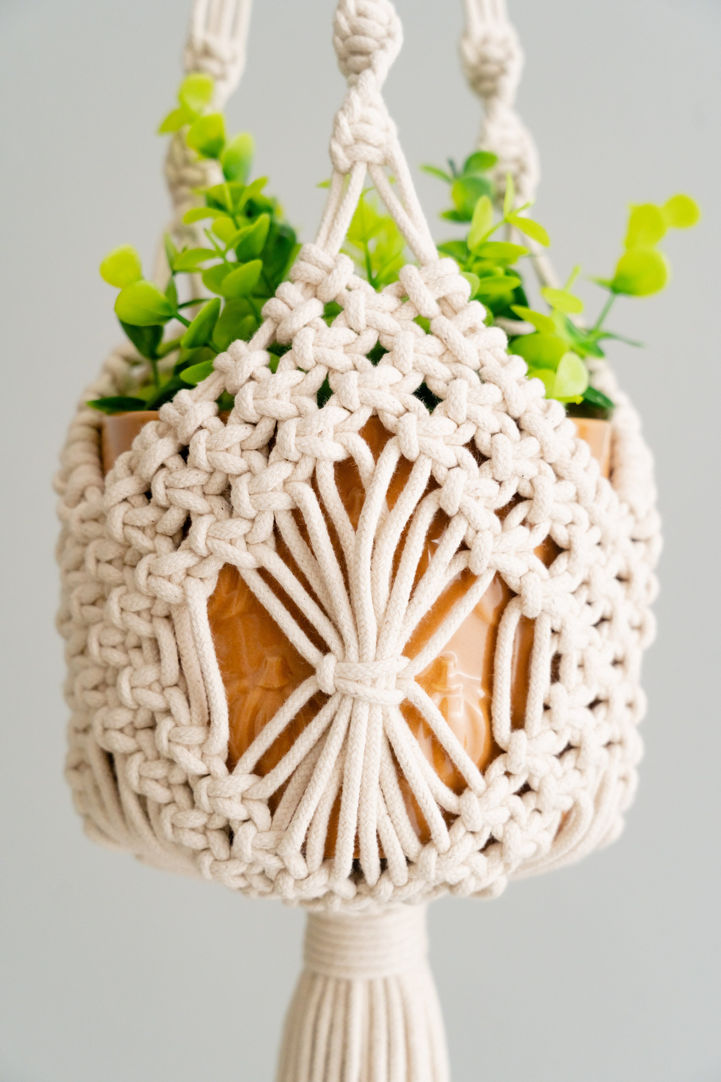 Tassel Macrame Plant Holder For Garden Decor