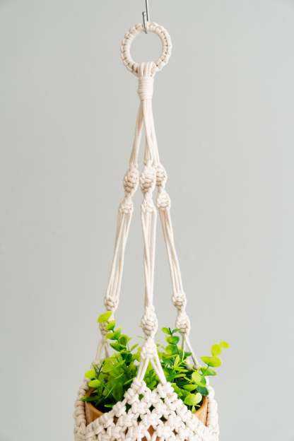 Tassel Macrame Plant Holder For Garden Decor