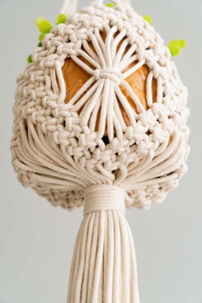 Tassel Macrame Plant Holder For Garden Decor