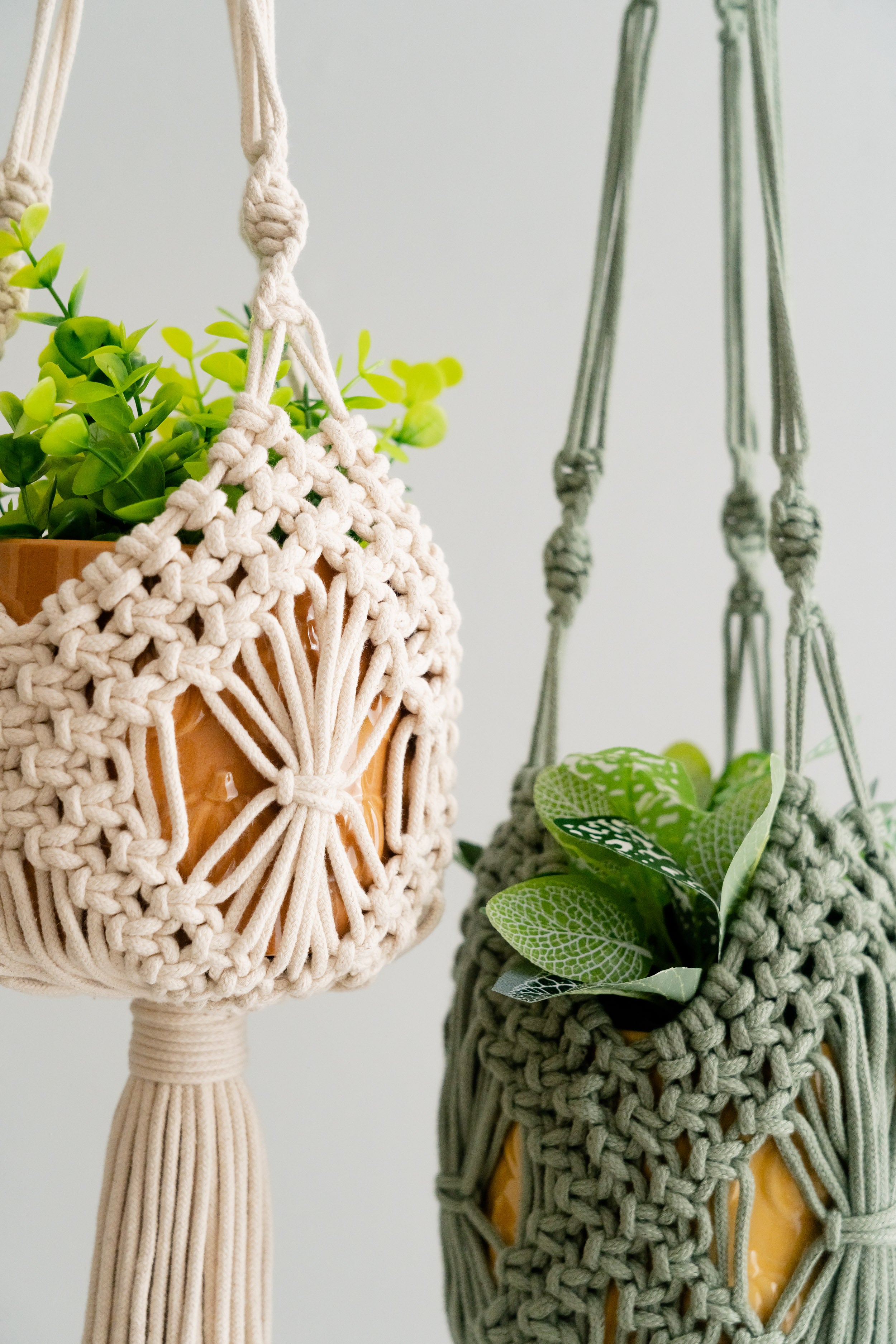 Tassel Macrame Plant Holder For Garden Decor