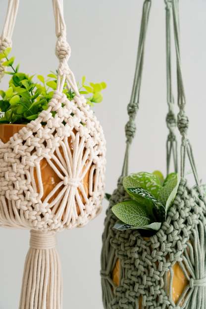 Tassel Macrame Plant Holder For Garden Decor