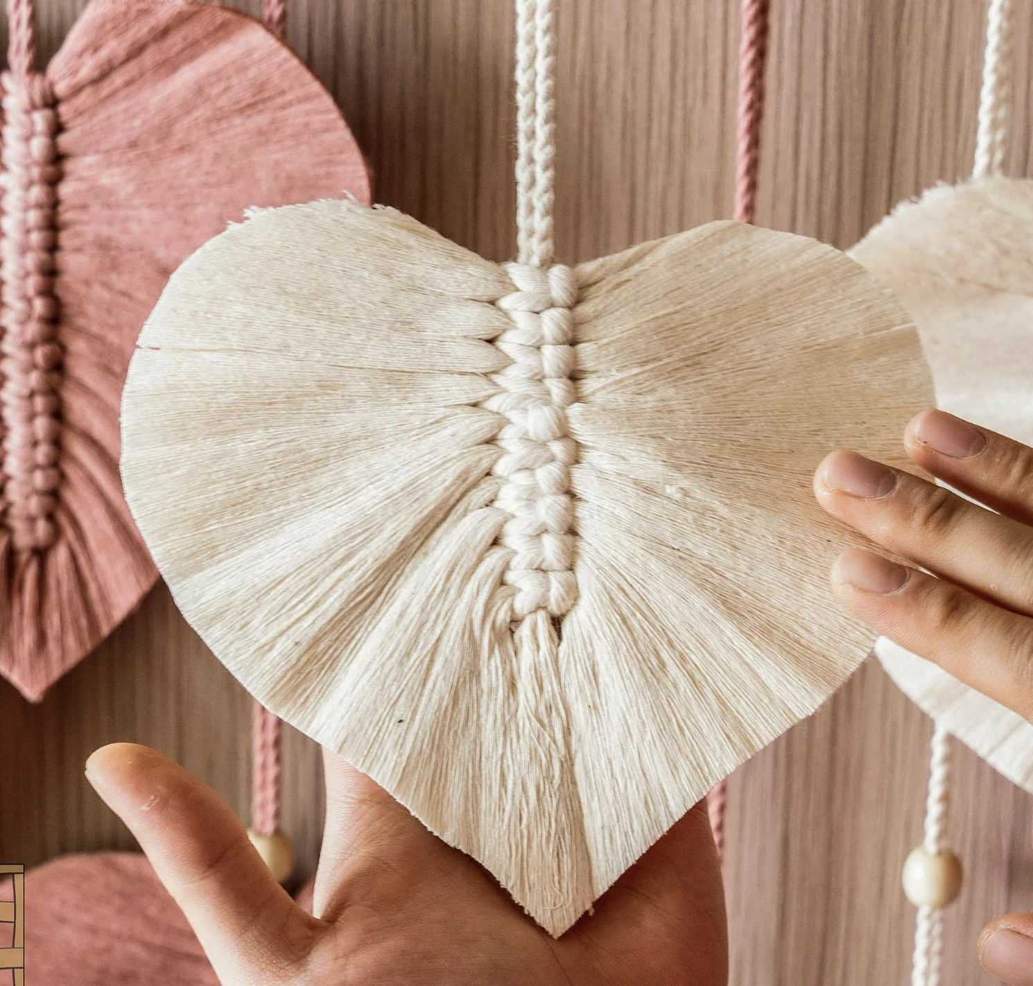 Heart Macrame Wall Hanging, Heart Wall Art, Macrame Leaf Feather, Valentine Decor, Gift For Her, Love Couple Gift, First Mothers Day