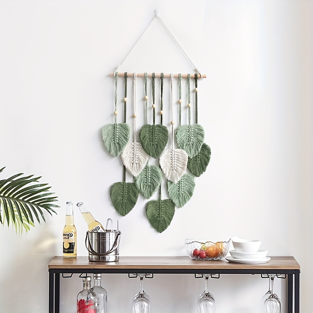 Bohemian furniture wall decoration wall hanging hand-woven leaf tapestry for living room home decor
