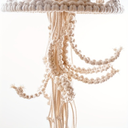 Handmade Nordic Cotton Rope Jellyfish Tapestry for Home Decor - Soft and Durable Hanging for Living Room and Bedroom