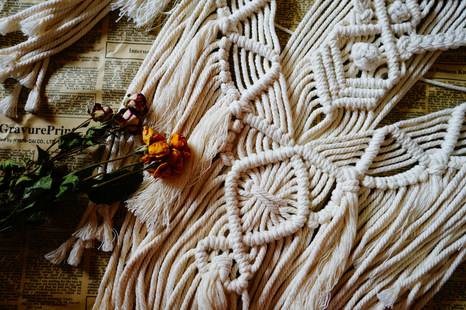 Macrame Wall Tapestry, Macrame Wall Hanging, Macrame Hanger, Bohemian Wall Decor, Bedroom Interior Decor, Wall Art, Home Decor