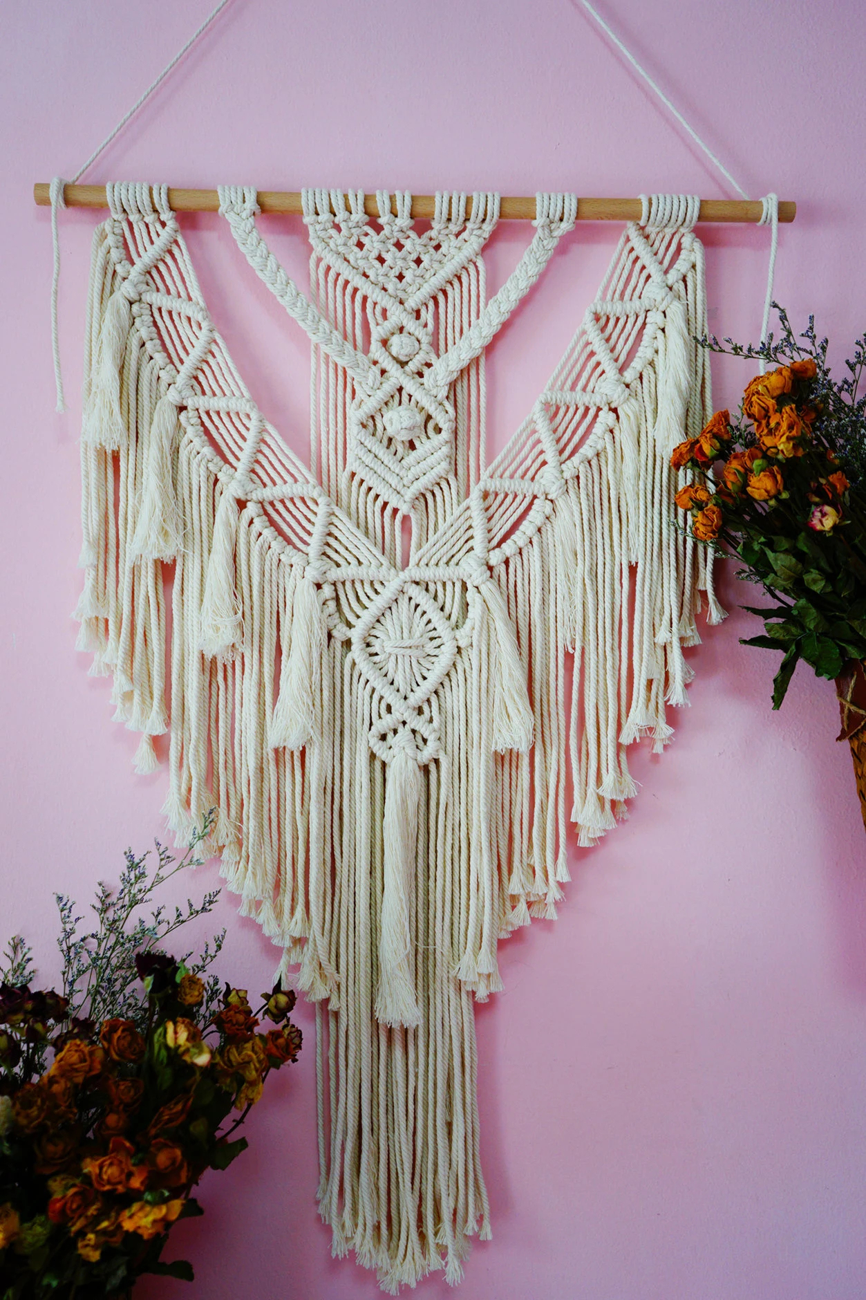 Macrame Wall Tapestry, Macrame Wall Hanging, Macrame Hanger, Bohemian Wall Decor, Bedroom Interior Decor, Wall Art, Home Decor
