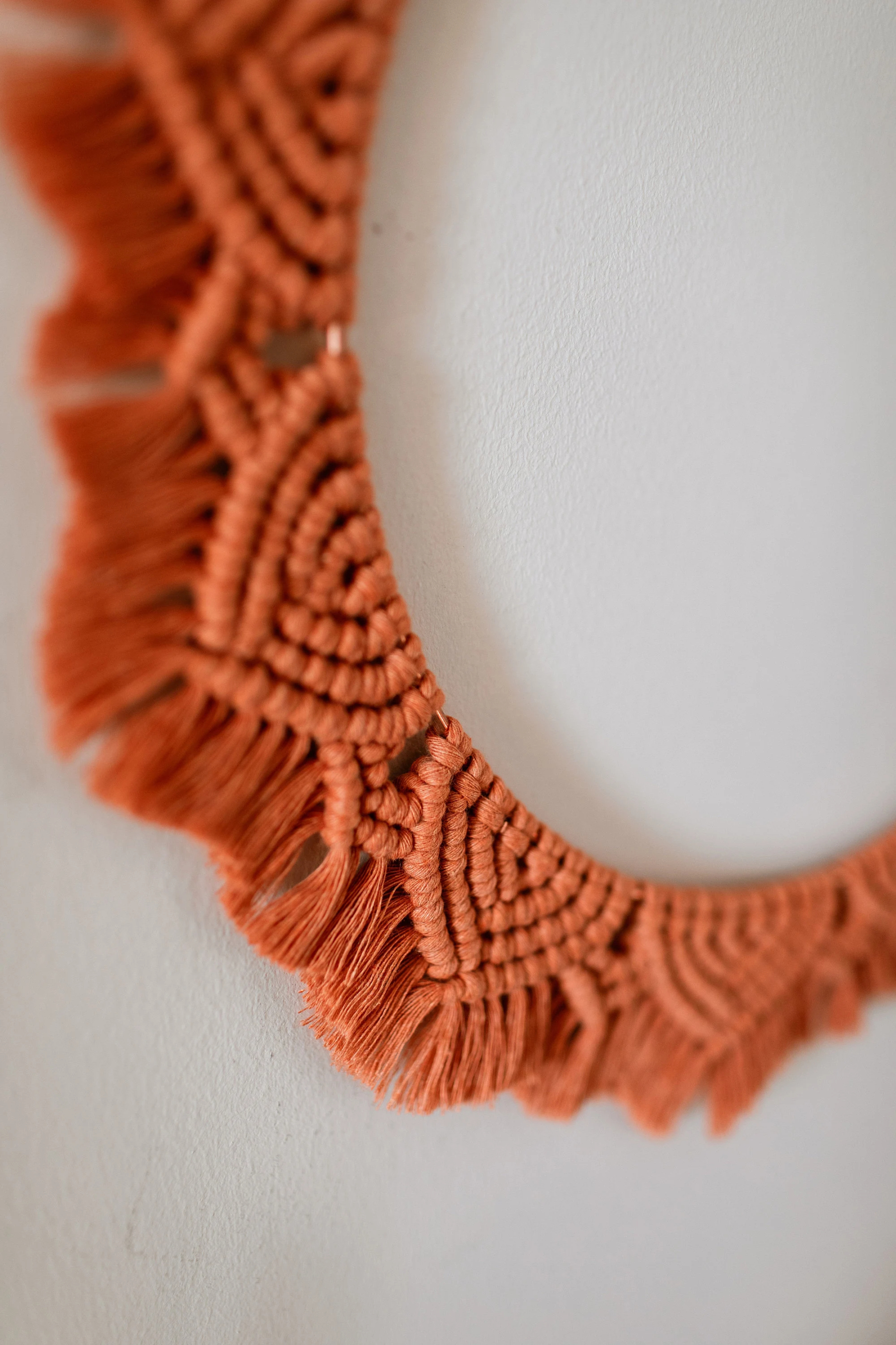 Macrame Mandala Boho Home Decor Minimalist Spring Summer Indoor Wreath Sunburst Hoop Wall Hanging