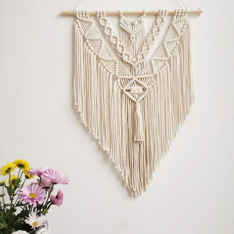 Macrame Wall Hanging with Tassels, Macrame Wall Tapestry, Macrame, Boh