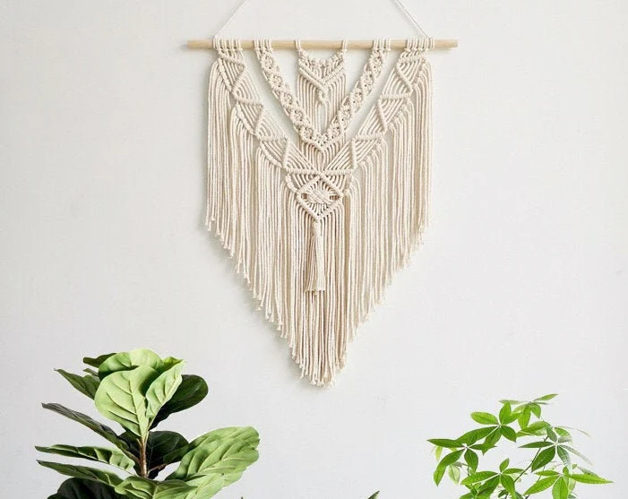 Macrame Wall Hanging with Tassels, Macrame Wall Tapestry, Macrame, Boho Wall Decor, Bedroom Backdrop, Interior Decor, Wall Art, Home Decor