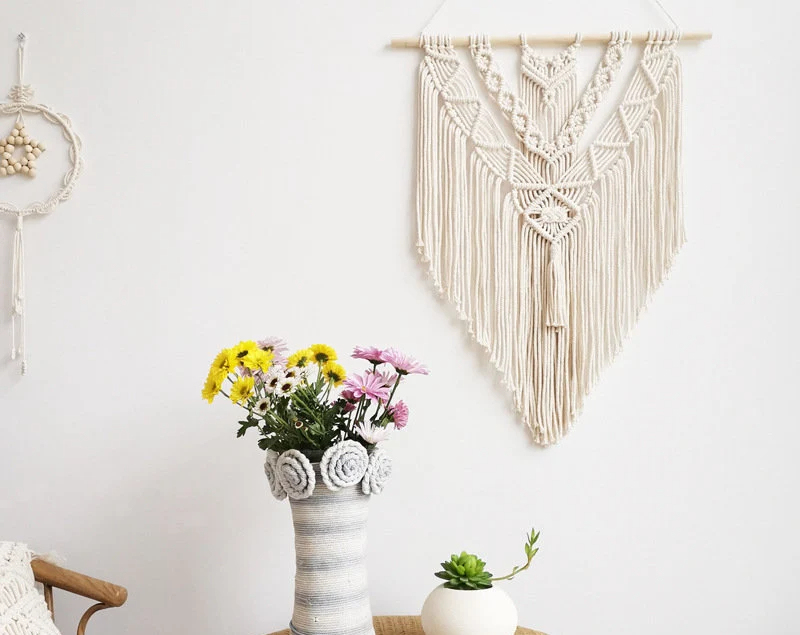 Macrame Wall Hanging with Tassels, Macrame Wall Tapestry, Macrame, Boho Wall Decor, Bedroom Backdrop, Interior Decor, Wall Art, Home Decor