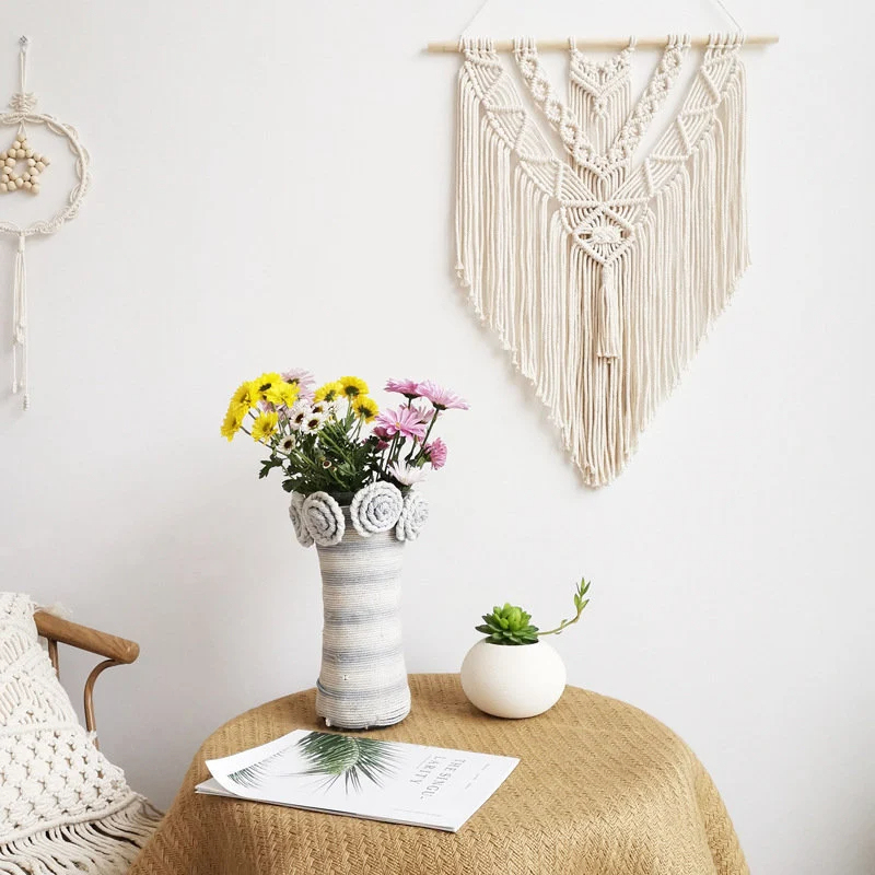 Macrame Wall Hanging with Tassels, Macrame Wall Tapestry, Macrame, Boho Wall Decor, Bedroom Backdrop, Interior Decor, Wall Art, Home Decor