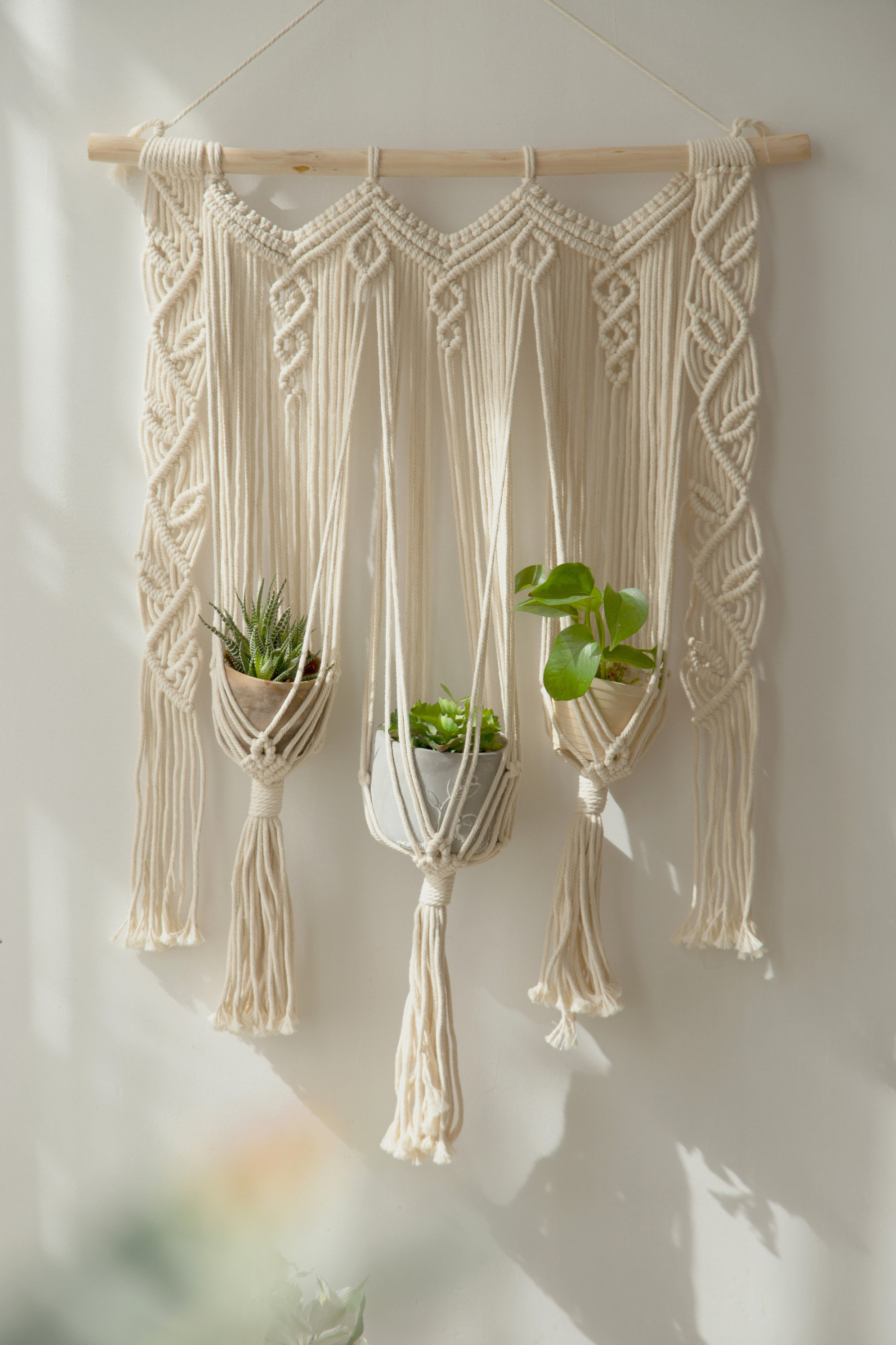 Macrame plant hanger Macrame wall hanging Woven tapestry Window curtai