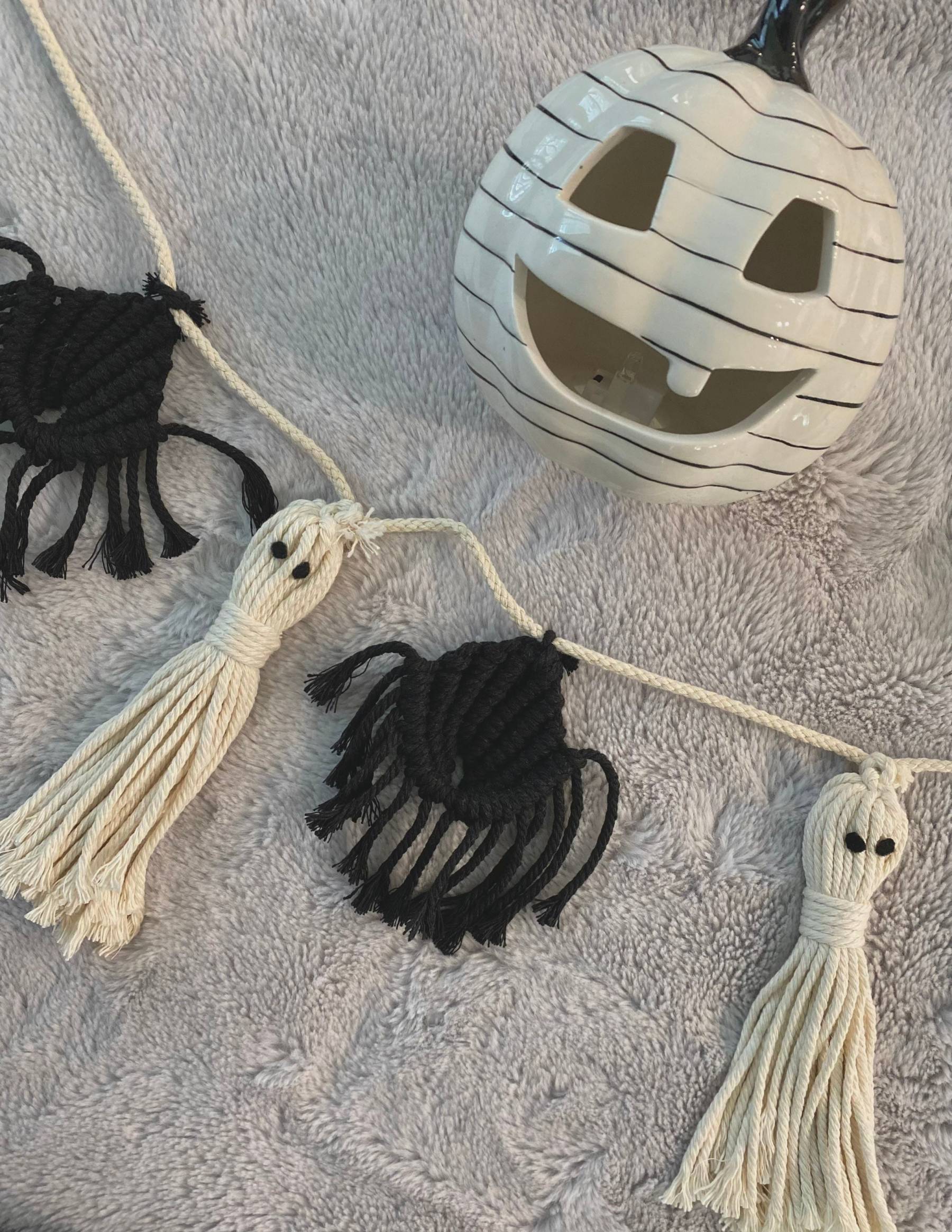 Macrame Halloween Garland | Halloween Decorations | Boho Style Halloween Decor
