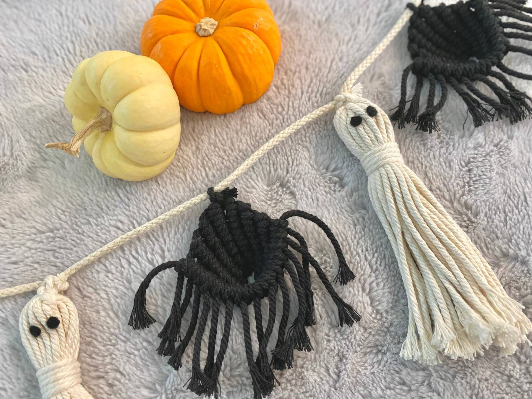 Macrame Halloween Garland | Halloween Decorations | Boho Style Halloween Decor