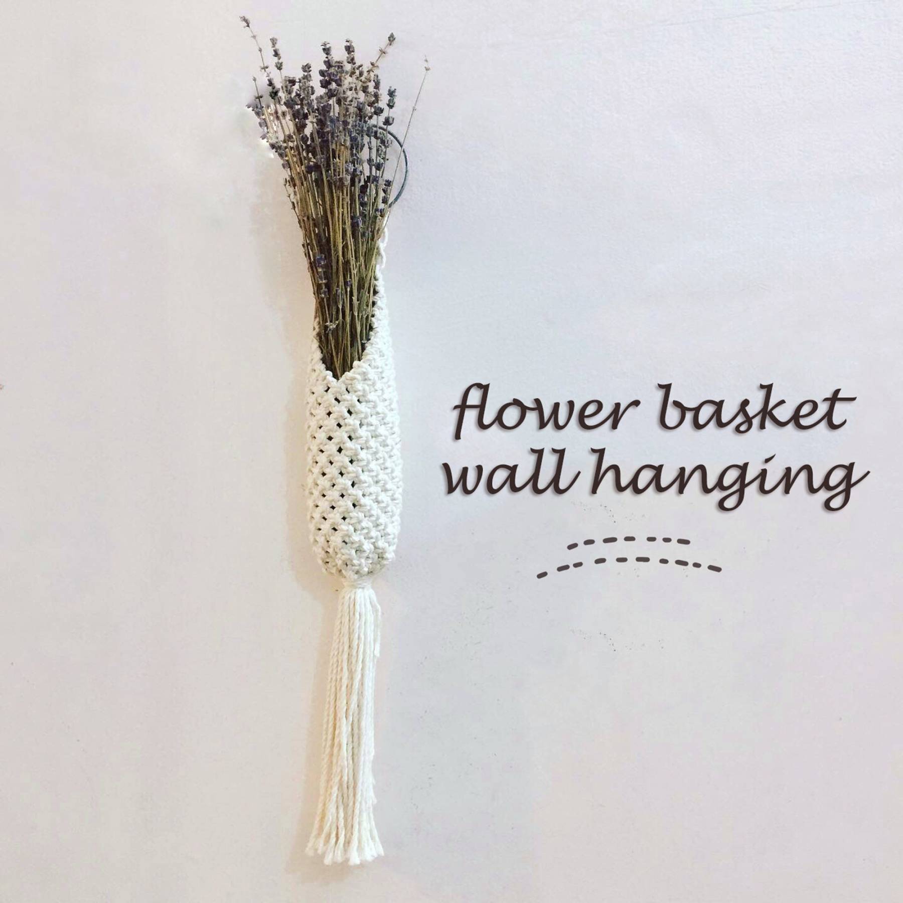 Artificial Flowers Holder - Macrame Flower Wall Basket - Multicolor
