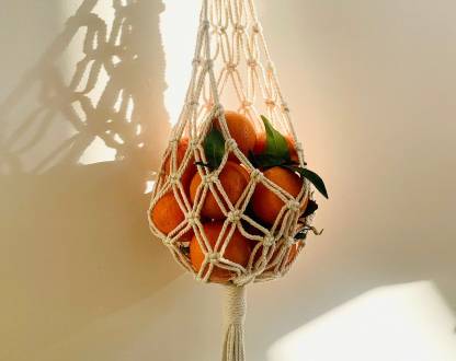 Macrame fruit basket - macrame fruit hanger - hanging basket