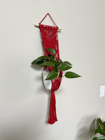 Macrame plant hanger/Macrame plant wall hanging/Macrame butterfly